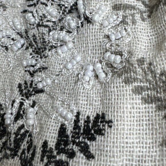 2/$18 Sale! Coldwater Creek Blazer Womens 1X Beaded Cotton Embroidered Boho Boxy - Picture 5 of 11